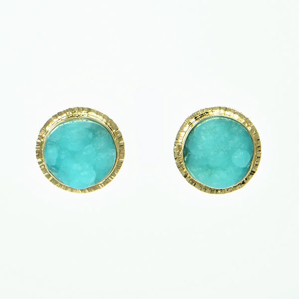 ladies earrings oversized-Botryoidal Hemimorphite Earrings