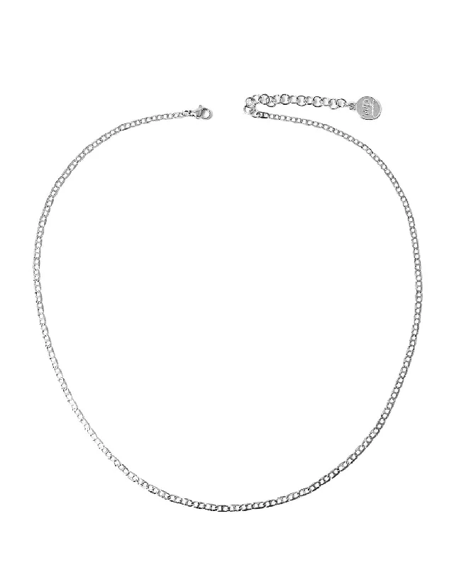 ladies necklaces silver-Brazen Silver Necklace