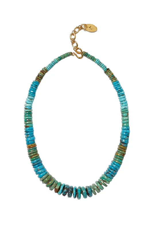 ladies necklaces sustainable-Sky Necklace - Turquoise