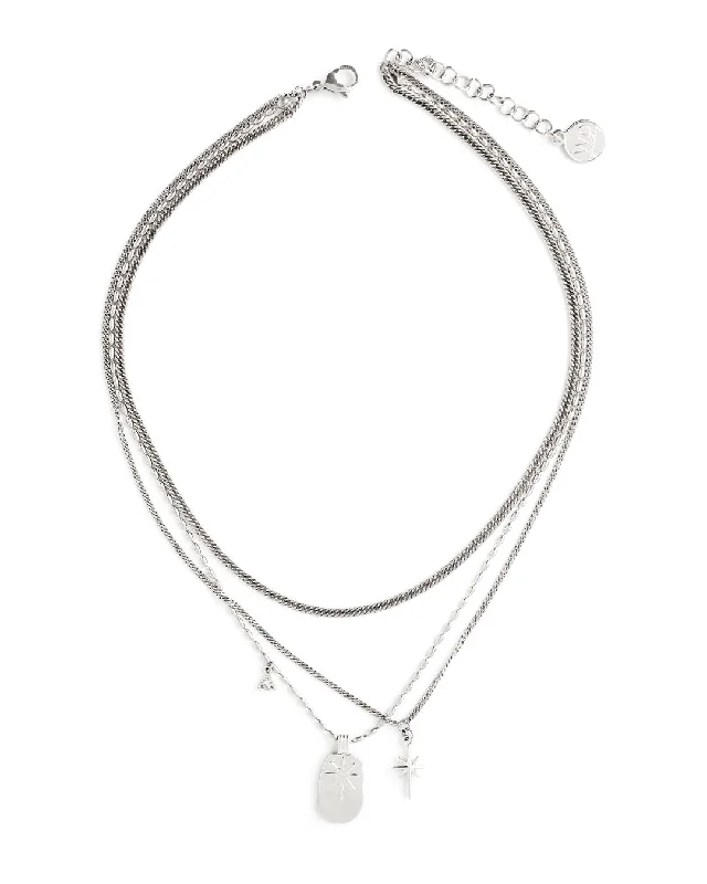 ladies necklaces trending-Paola Silver Necklace