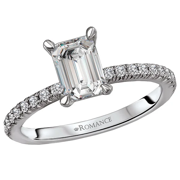 Ladies rings map shine -Peg Head Semi-Mount Diamond Ring