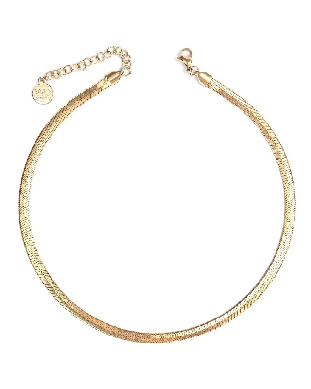 ladies necklaces stores-Cobra Gold Necklace