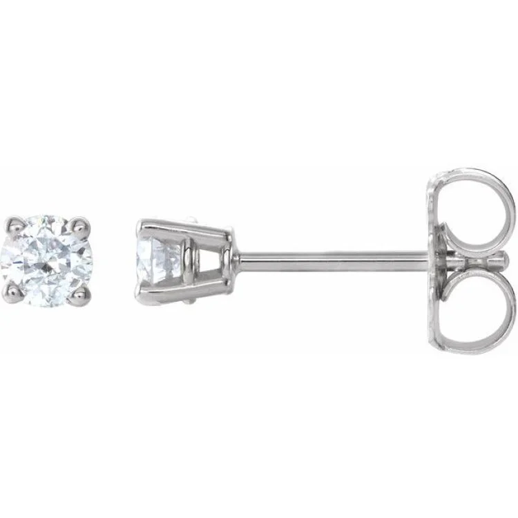 ladies earrings healing-14K White 1/4 CTW Natural Diamond Stud Earrings