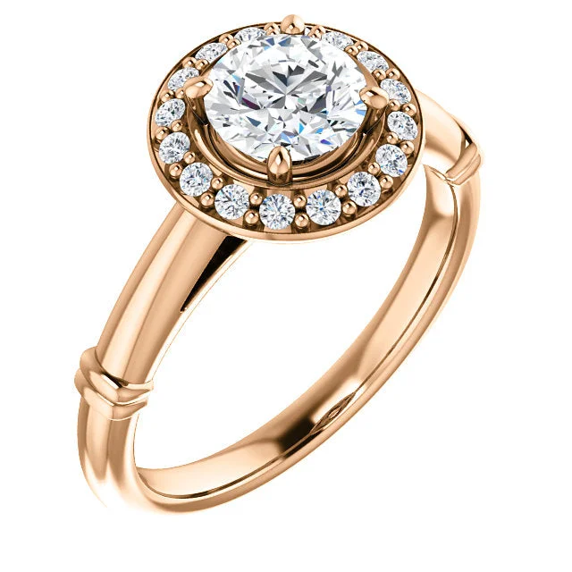 ladies engagement rings anniversary-14K Rose 6mm Round Engagement Ring 122177:239:P