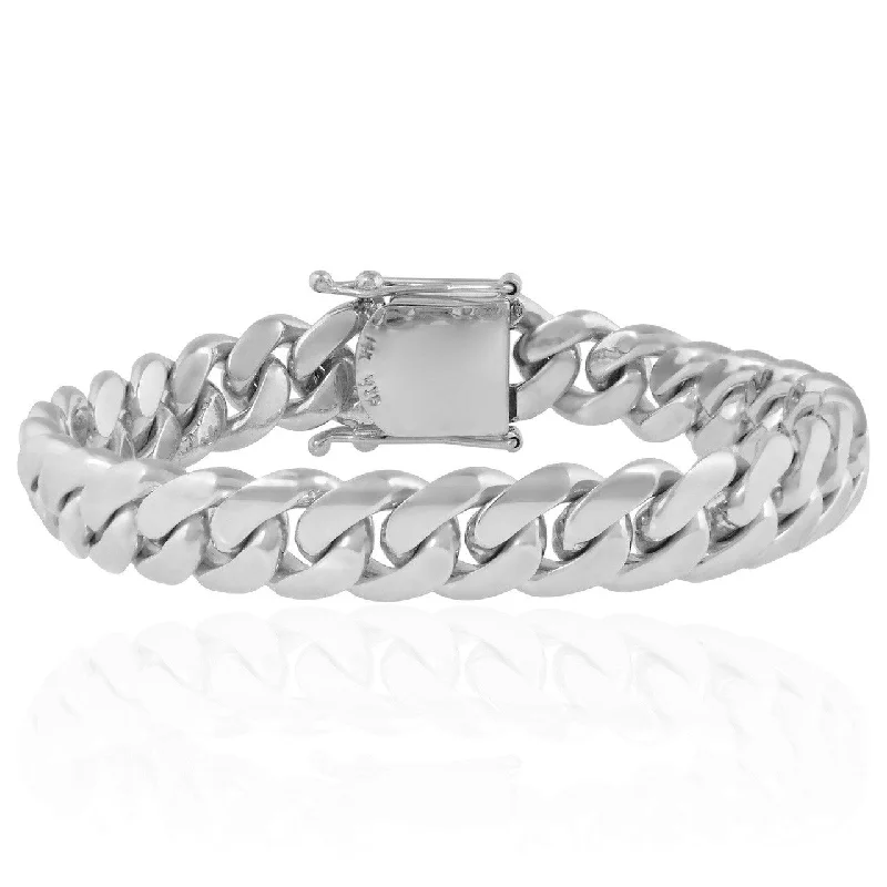 Ladies bracelets next gen shine -14K White Gold Cuban Link Bracelet 16mm