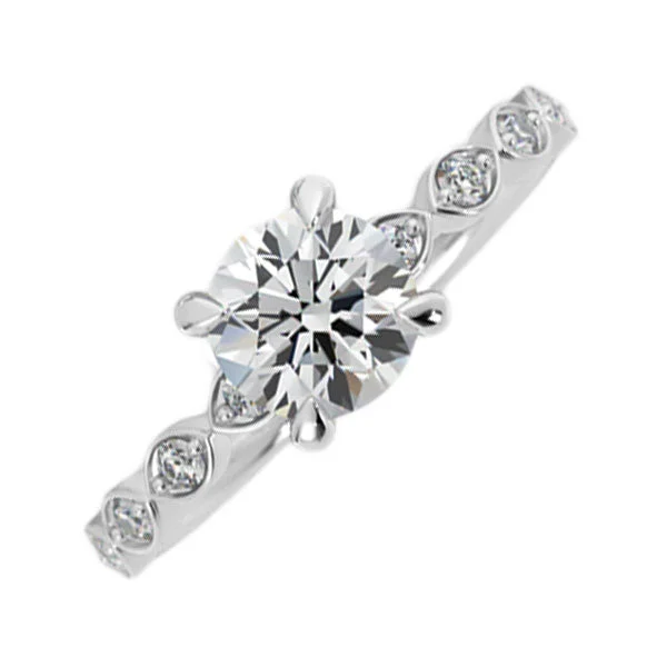 ladies engagement rings spring-14K White Gold Diamond Engagement Ring (2/3ctw)