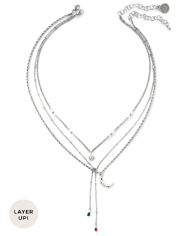 ladies necklaces heart-Solune Silver Necklace