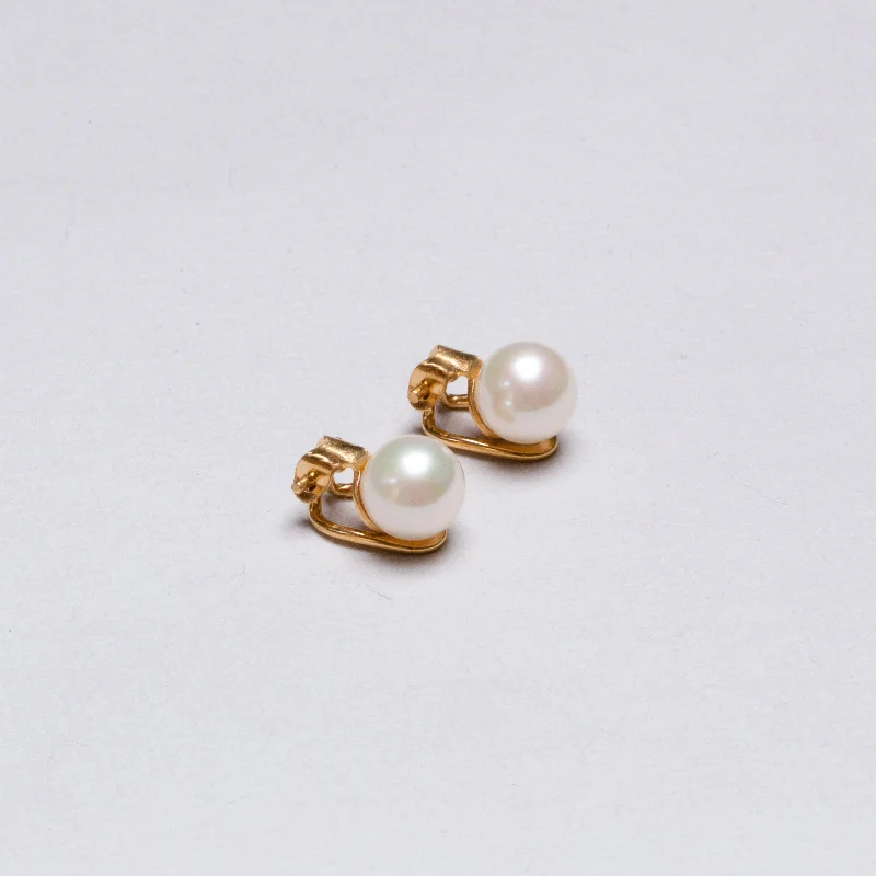 ladies earrings traditional-Vintage Dior Pearl Clip-on Earrings