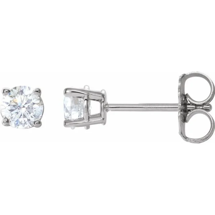 ladies earrings dangle-14K White 1/2 CTW Natural Diamond Stud Earrings