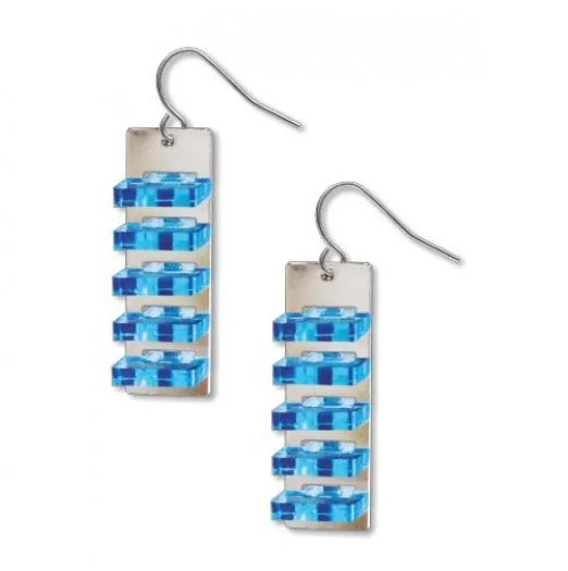 ladies earrings ethnic-Space Between Earrings, Blue