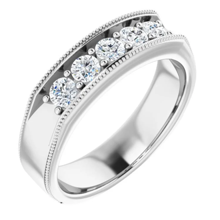 Ladies rings mixed shine -14K White 3/4 CTW Natural Diamond Ring