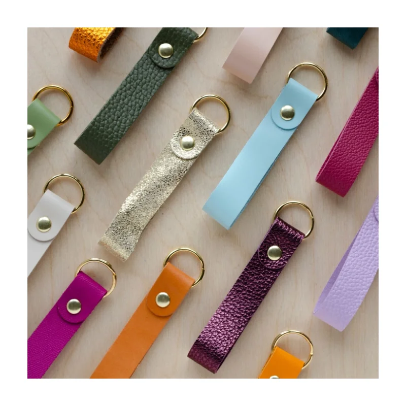 Ladies rings natural brilliance -Loop Leather Keyrings