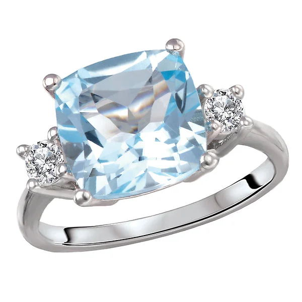 Ladies rings subtle charm -Sky Blue Topaz Sterling Silver Fashion Ring