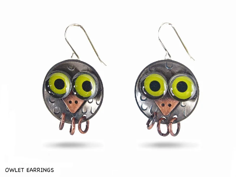 ladies earrings stores-Owlet Earrings