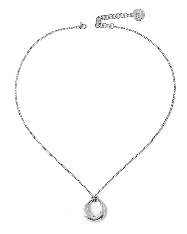 ladies necklaces care-Domeo Silver Necklace