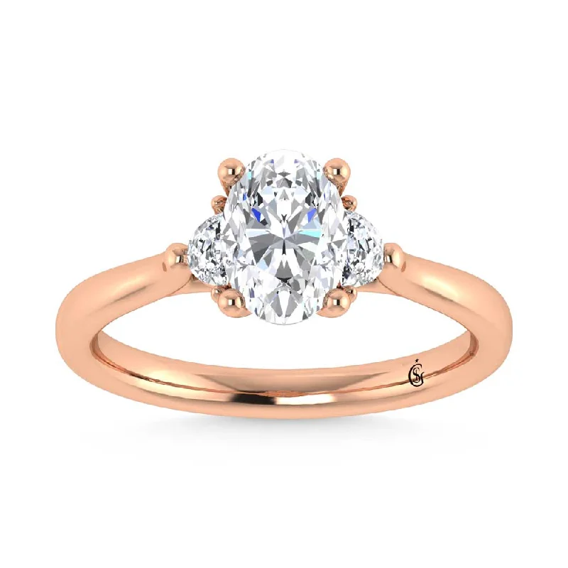 ladies engagement rings nostalgia-14K Rose Gold Lab Grown Diamond 1 1/6 Ct.Tw. Engagement Ring