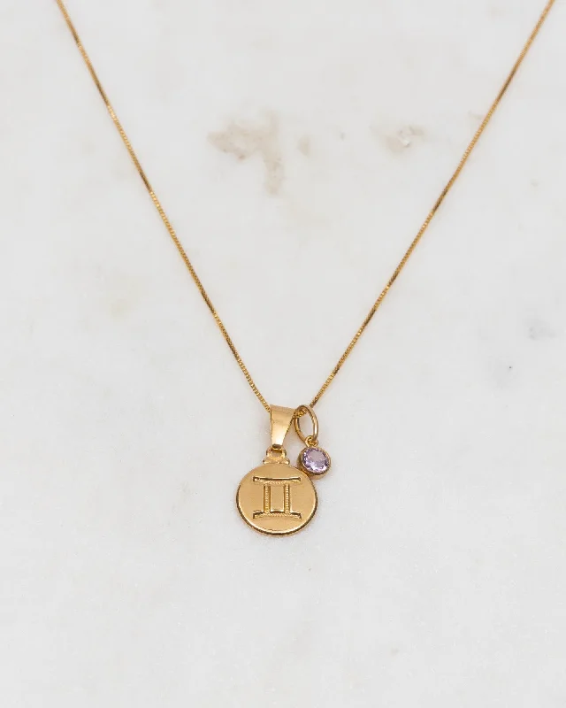 ladies necklaces cartier-Gemini Zodiac Necklace