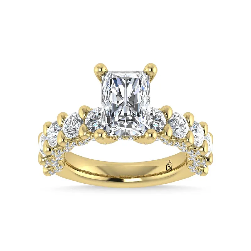 ladies engagement rings formal-14K Yellow Gold Lab Grown  Diamond 5 3/8 Ct.Tw. Victoria Engagement Ring