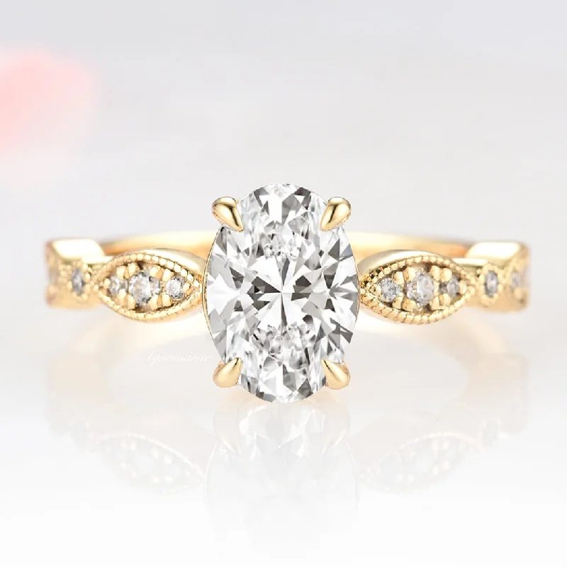 ladies engagement rings bold statement-Kylie Engagement Ring- 14K Solid Yellow Gold