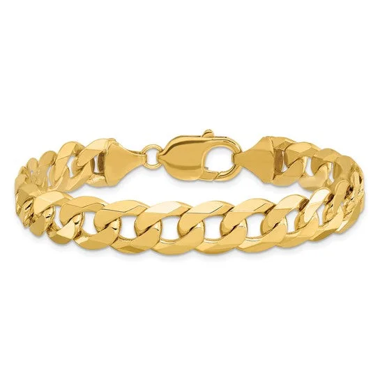 Ladies bracelets desert glow -14K 9.5mm Flat Beveled Curb Bracelet