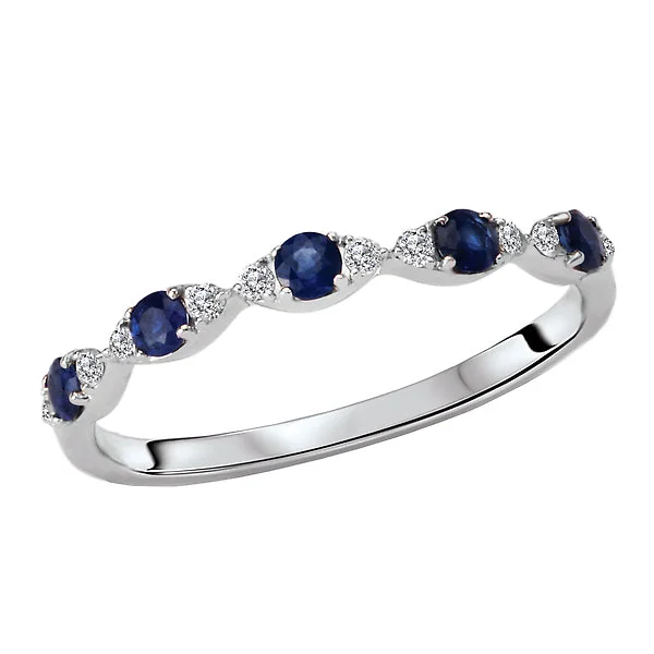 Ladies rings royal sparkle -Ladies Fashion Sapphire Ring