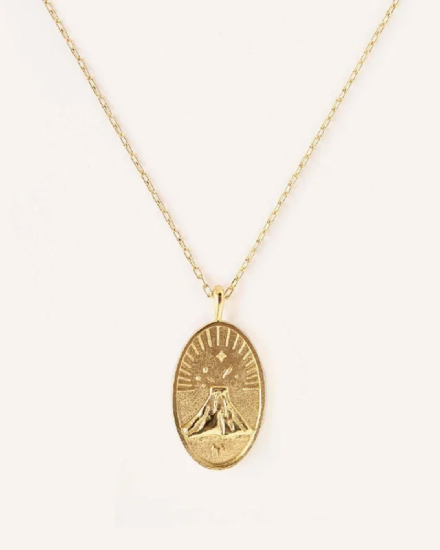 ladies necklaces purple-Aries | 10K Solid Gold Zodiac Necklace