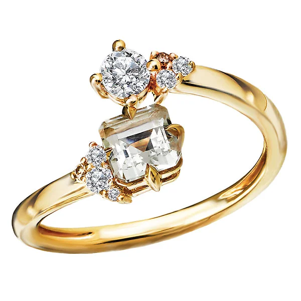 Ladies rings christian glow -14kt Diamond and Gemstone Ring