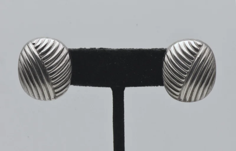 ladies earrings fringe-Vintage Italian Sterling Silver Earrings