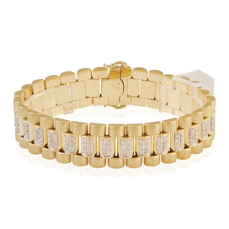 Ladies bracelets stretch fit -10k Yellow Gold 5.05ct Diamond Bracelet