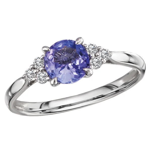 Ladies rings vegan glow -Diamond and Tanzanite Ring