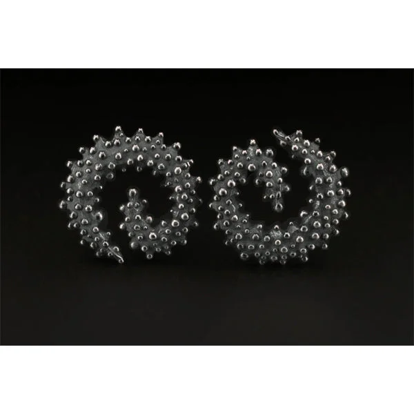 ladies earrings ratings-Bumpy Spiral Earring