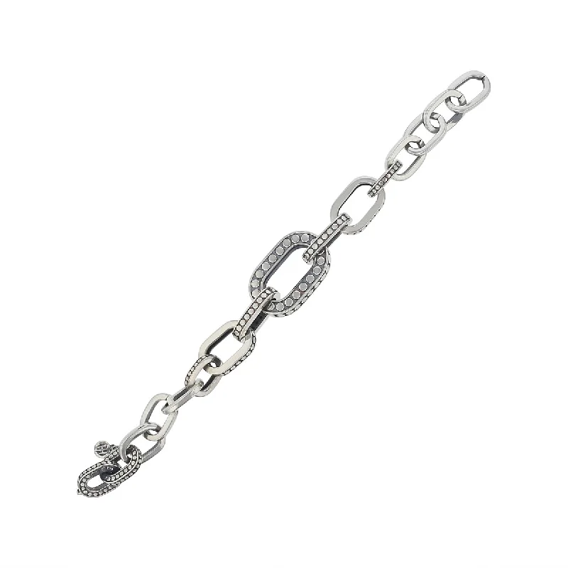 Ladies bracelets petal shine -John Hardy Dot Oval Link Bracelet in Sterling Silver and 18K Yellow Gold, 8.25in