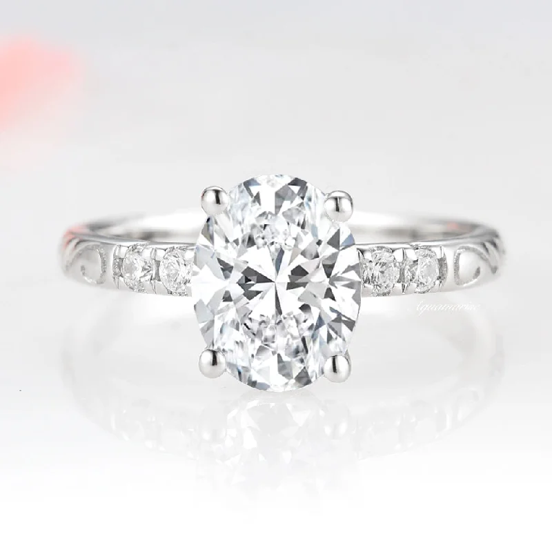 ladies engagement rings reward-Bliss Engagement Ring- 14K White Gold