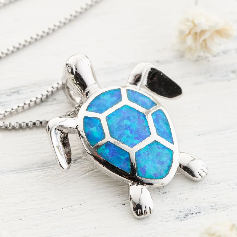 ladies necklaces branded-Save the Sea Turtle Necklace