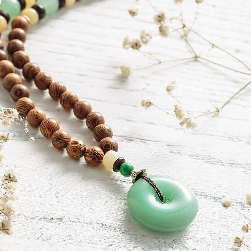 ladies necklaces self gift-Handmade Aventurine Necklace