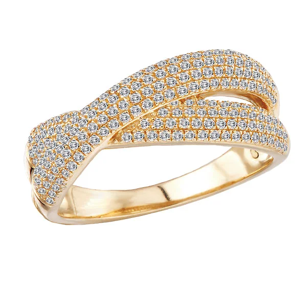 Ladies rings y2k shine -Twisted Diamond Fashion Ring