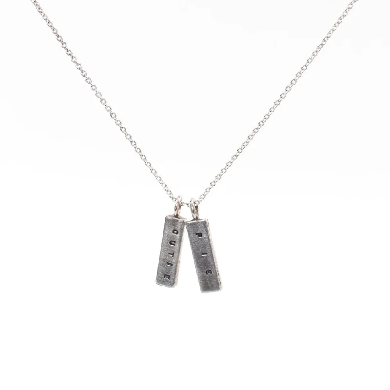 ladies necklaces daily-Two Charm Necklace