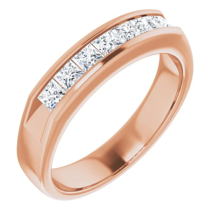 Ladies rings promise glow -14K Rose 9/10 CTW Natural Diamond Ring