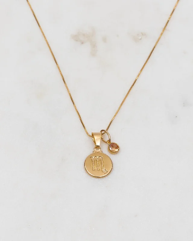 ladies necklaces moon-Scorpio Zodiac Necklace