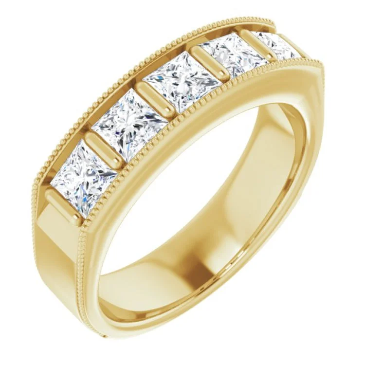 Ladies rings handmade sparkle -14K Yellow 1 9/10 CTW Natural Diamond Ring