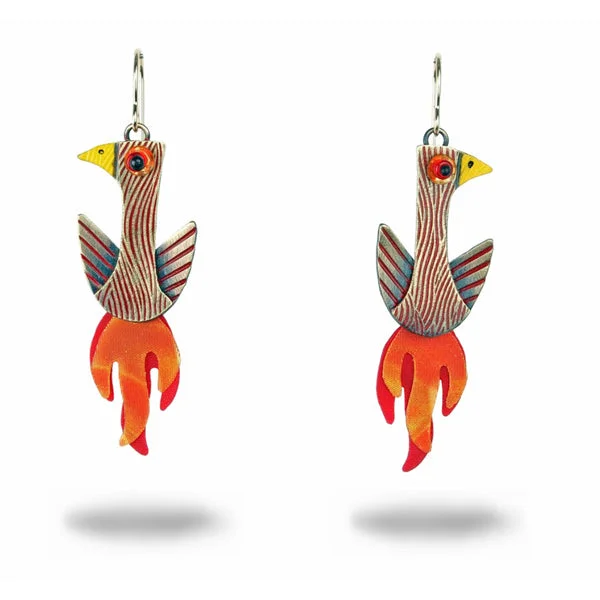 ladies earrings onyx-Phoenix Earrings