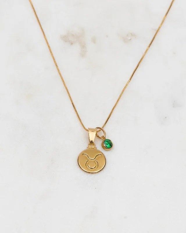 ladies necklaces trending-Taurus Zodiac Necklace