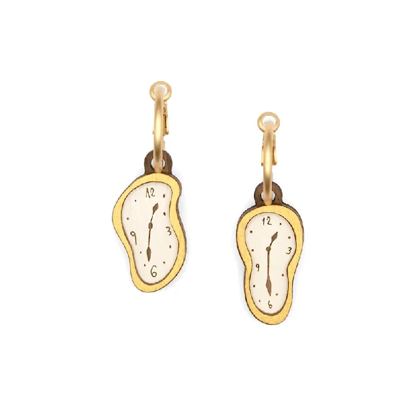 ladies earrings top-Soft Clocks Dangle Earrings