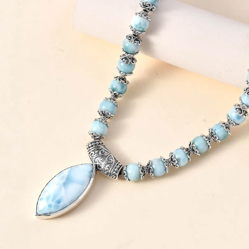 ladies necklaces bib-Larimar Necklace