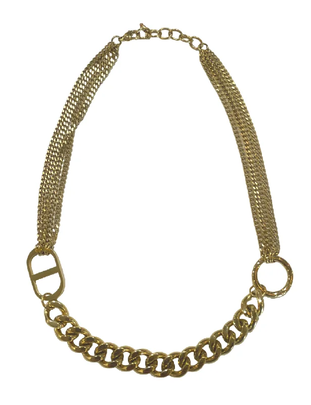 ladies necklaces nickel free-Cuban Curb Link Necklace - Gold