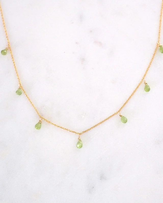 ladies necklaces retro-Petite Peridot Princess Necklace