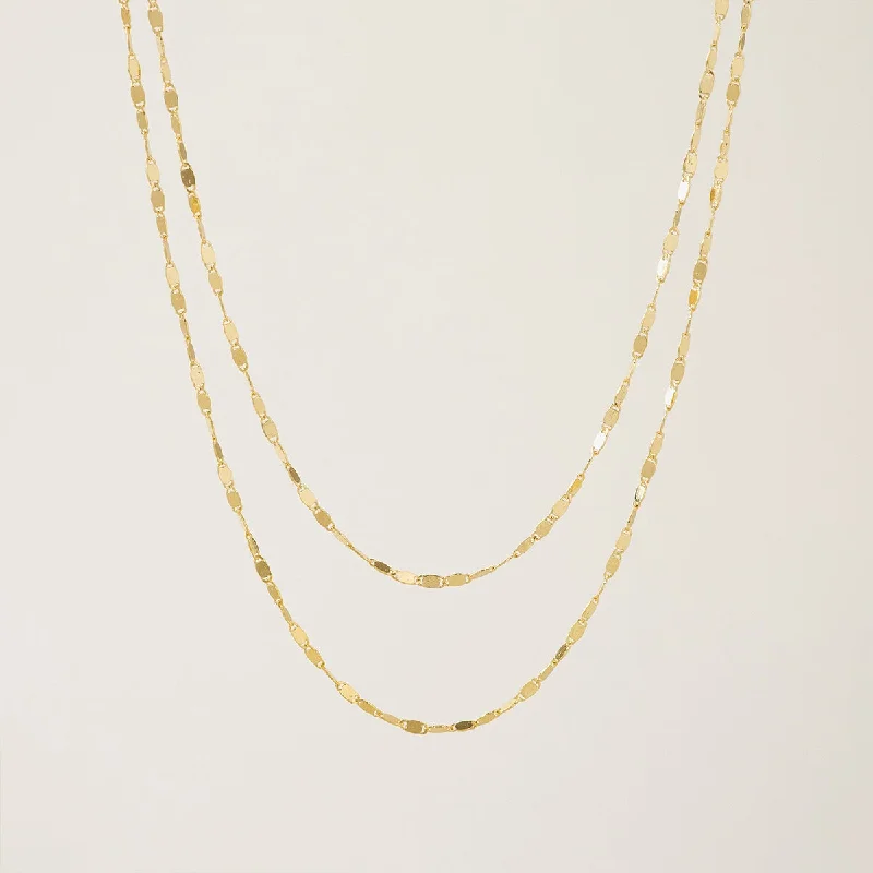 ladies necklaces mid century-Gold Plated Cleo Layered Necklace