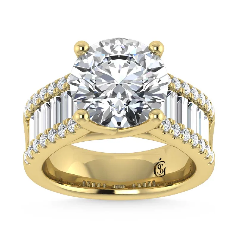 ladies engagement rings branded-14K Yellow Gold Lab Grown Diamond 4 1/6 Ct.Tw. Engagement Ring