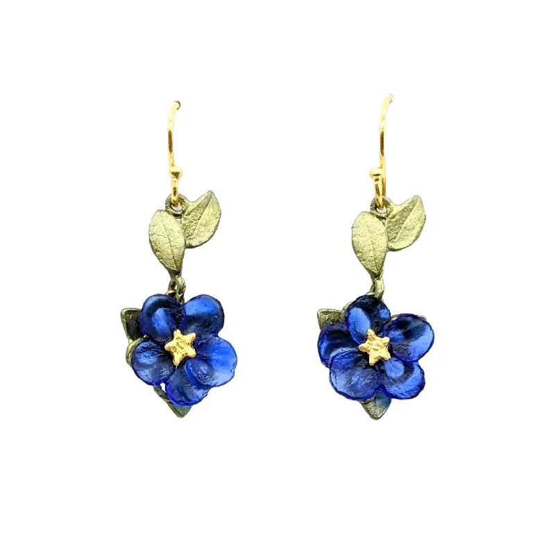 ladies earrings closed-Blue Violet Dangle Earrings