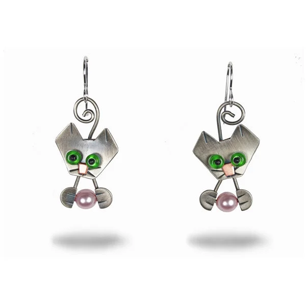 ladies earrings recycled-Frisky Earrings